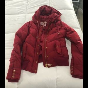 Juicy couture jacket red w/ gold and crystal